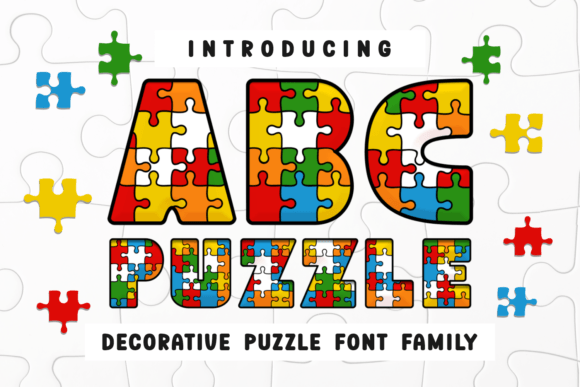 Abc Puzzle Typeface for Editorial Charm