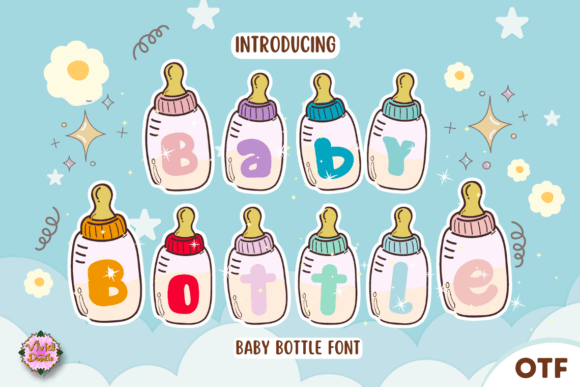 Baby Bottle Typeface for Playful Web Design