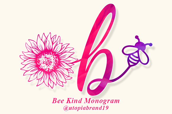 Bee Kind Monogram: A Whimsical Typeface for Digital Brands