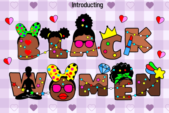 Black Women Typeface for Editorial Design