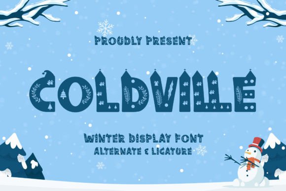 Coldville: A Winter Display Font for Editorial Design