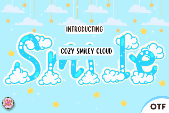 Cozy Smiley Cloud: A Whimsical Decorative Font for Makers