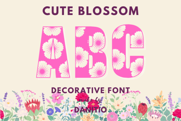 Cute Blossom: A Floral Decorative Font for Marketers