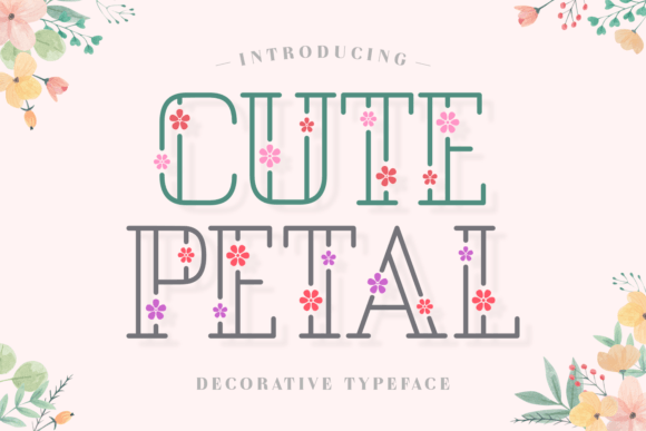 Cute Petal: A Chic Decorative Font for Editorial Design