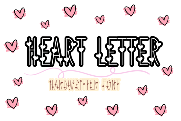 Heart Letter Font for Warm Web Design