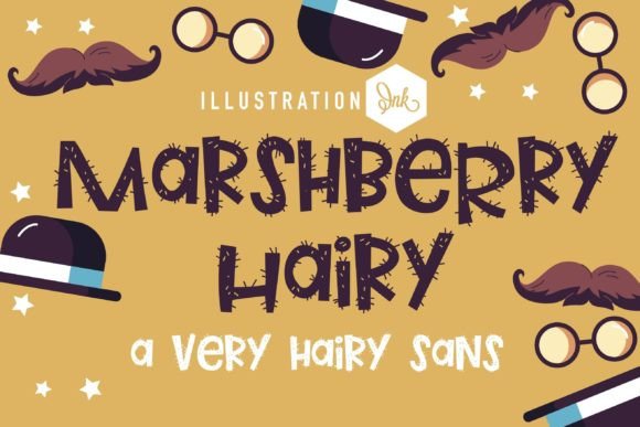 Marshberry Hairy Typeface for Editorial Charm
