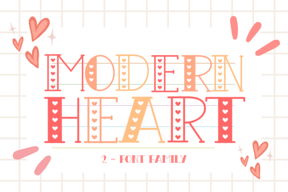 Modern Heart: A Playful Decorative Font for Editors