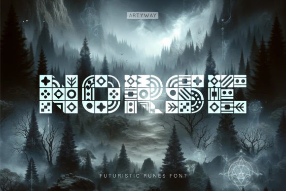 Norse Ancient Alphabet Typeface for Branding