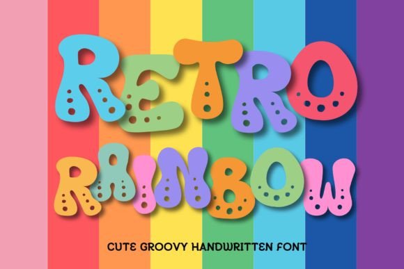 Retro Rainbow Display Font for Bold Campaigns