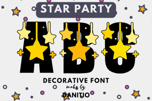 Star Party Font: Cute Decorative Type for Social Media