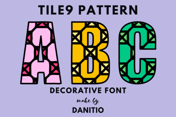 Tile9 Pattern Typeface for Editorial Design
